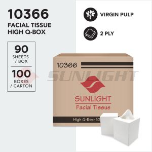 SUNLIGHT 10366 FACIAL TISSUE HIGH Q-BOX